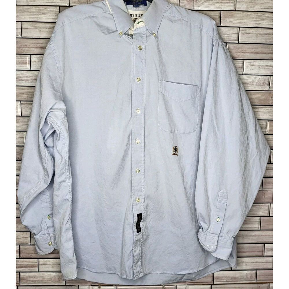 Tommy Hilfiger Windsor Pinpoint Spread Collar Mens 16 1/2 - 35 Long Sleeve Shirt